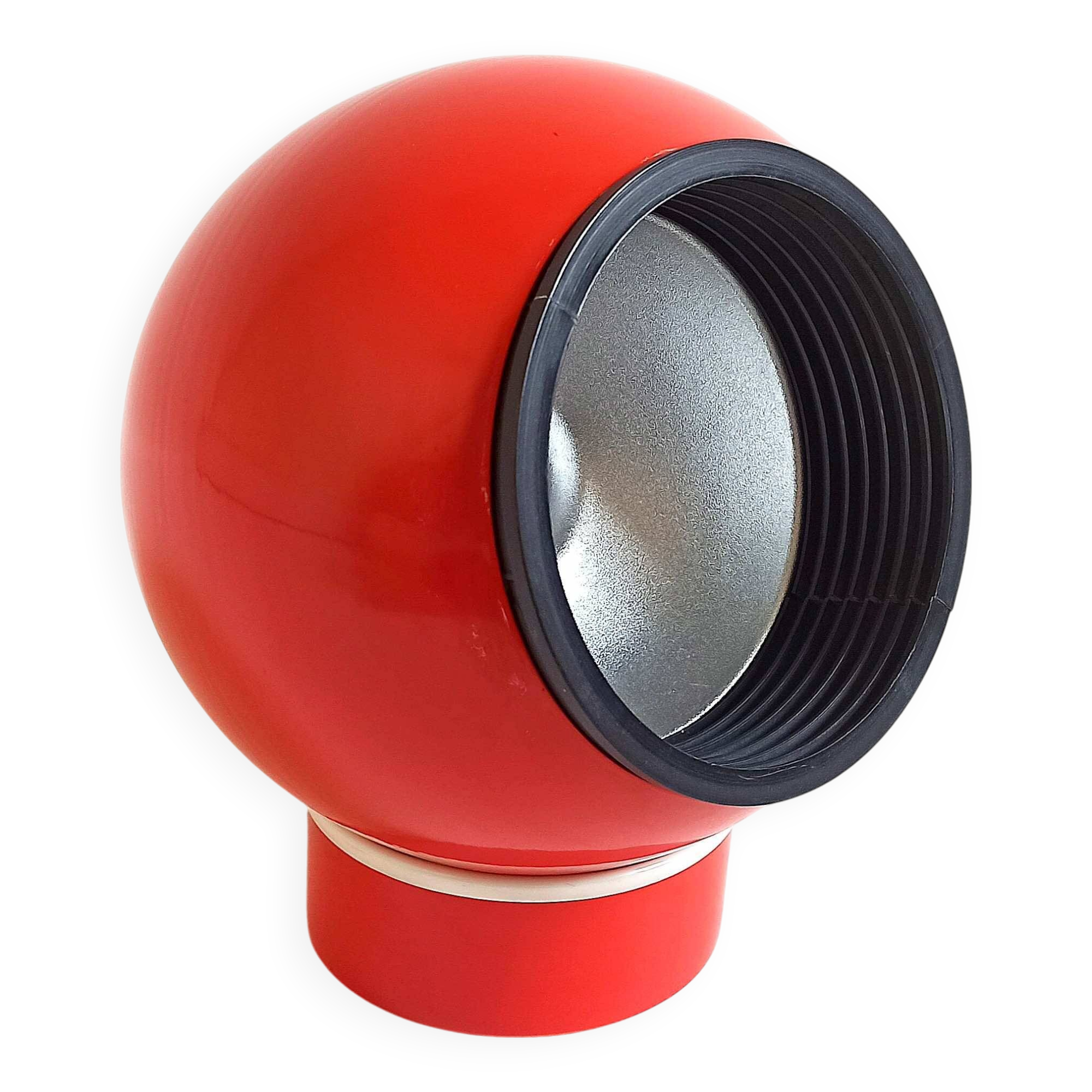 Bright Red Lita Ball Lamp Space Age 70s