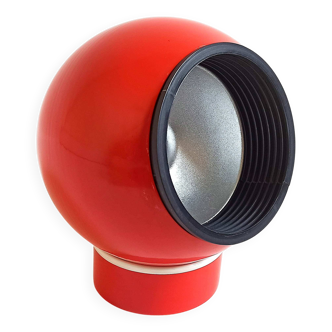 Bright Red Lita Ball Lamp Space Age 70s