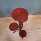 Pot door in red lacquered wood