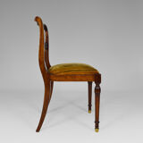 Set of 6 regency style chairs in mahogany, 19th