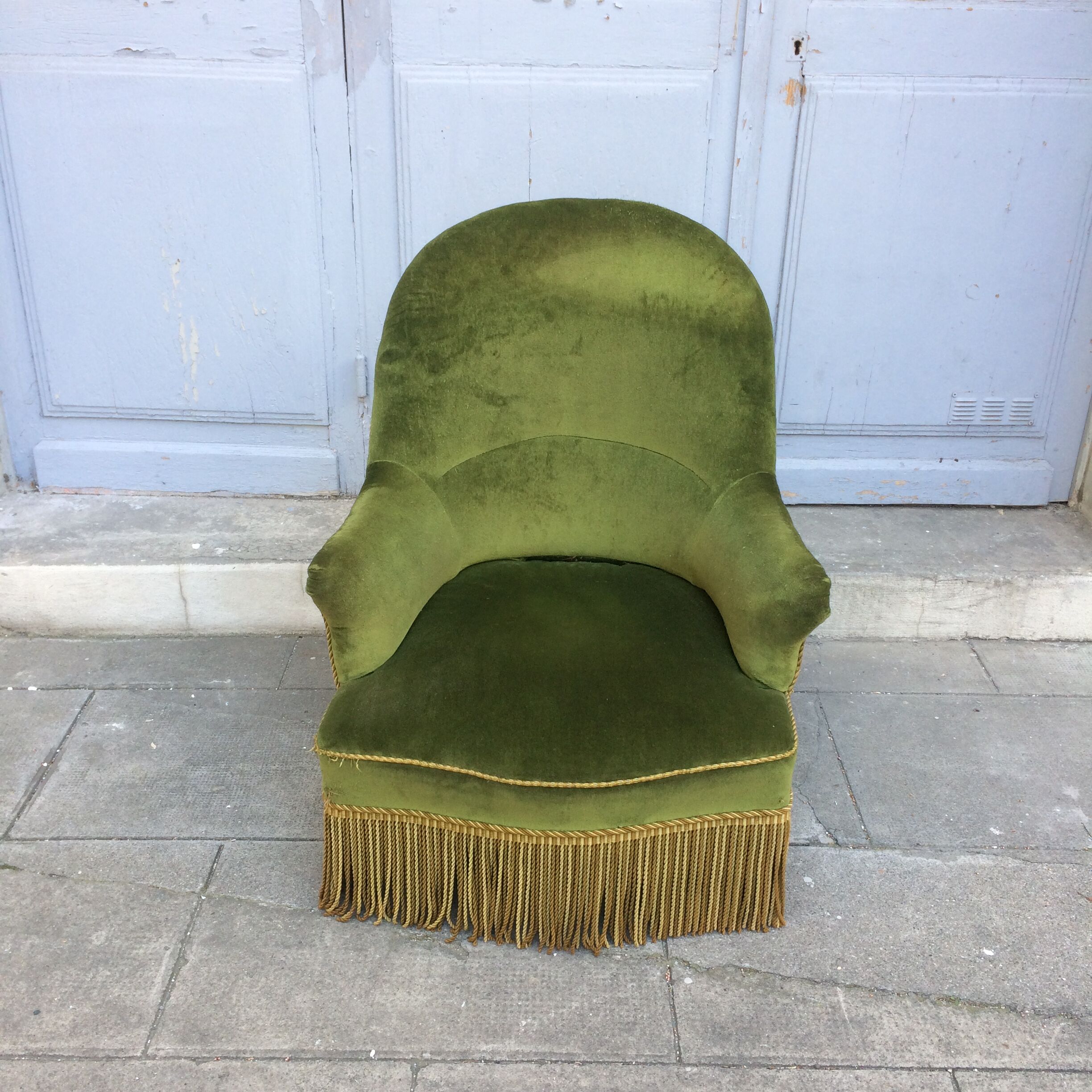 Toad style Art Deco armchair