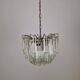 Venini Murano Glass Chandelier 85 Hand-Blown Quadriedri Prisms, 1960's
