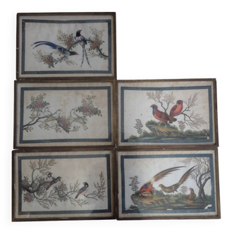 Set of Chinese school paintings
