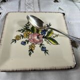 10 Square Dessert Plates by Emile Tessier, Malicorne