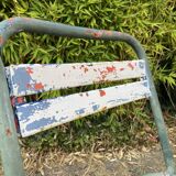 4 mismatched chairs Tolix brasserie bistro terrace French bistro 60s