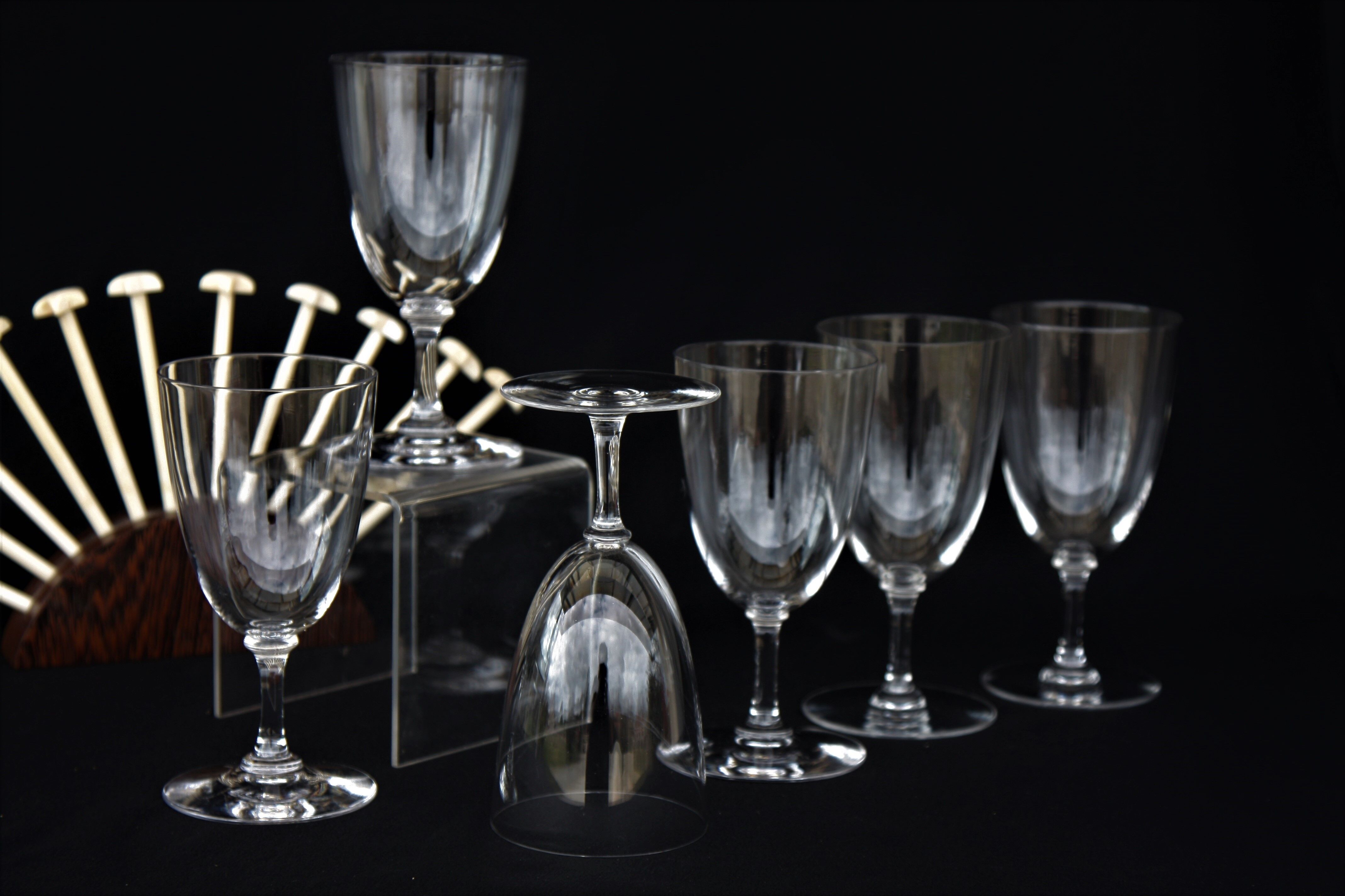Série de 6 verres à eau en cristal de Baccarat modèle Comtesse de Paris
