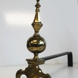 Paire de chenets en bronze, style baroque