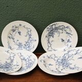 Set of 6 Jules Vieillard iron earth plates, St buveurs model