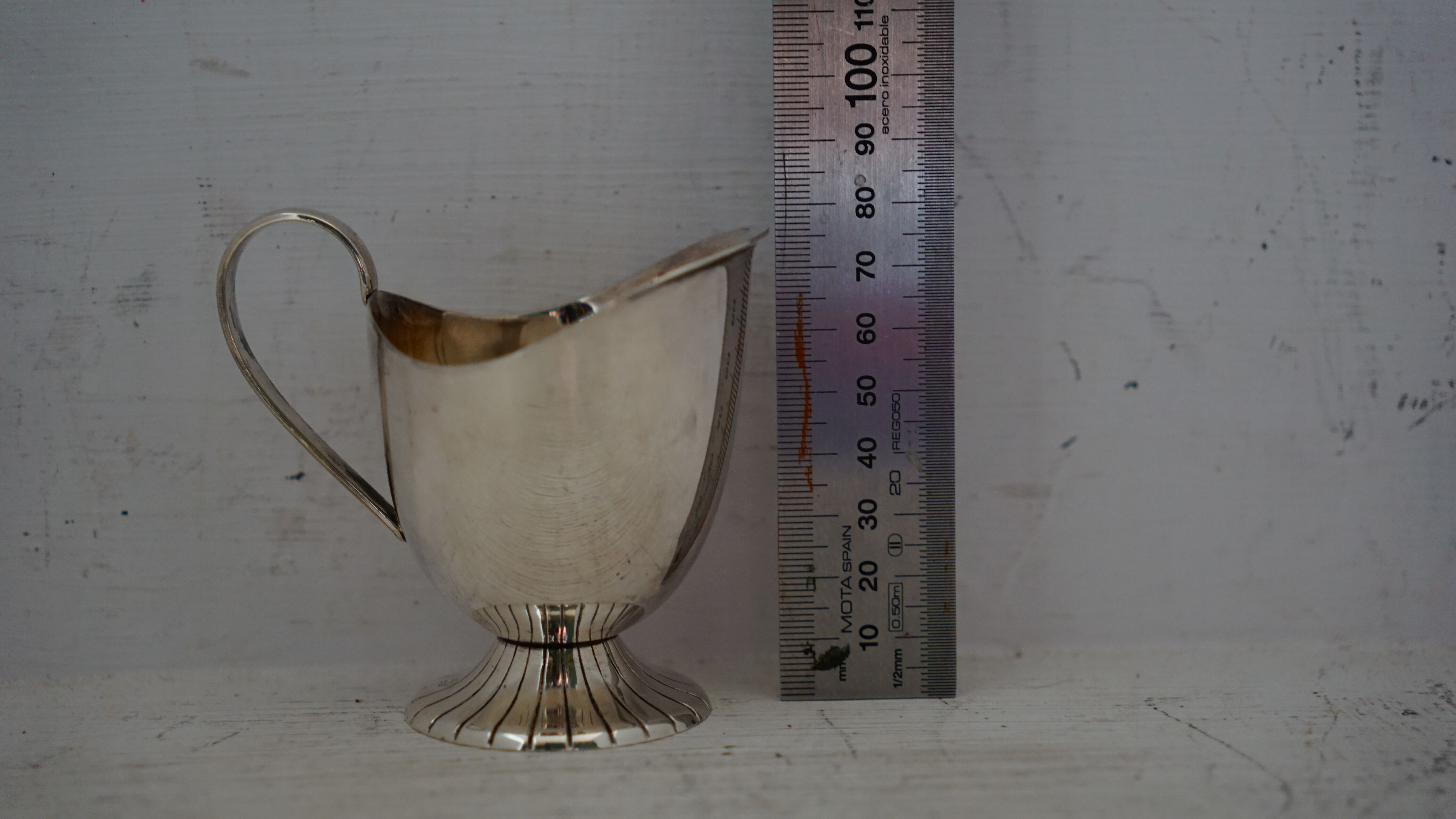 Pair of silverware saucepans