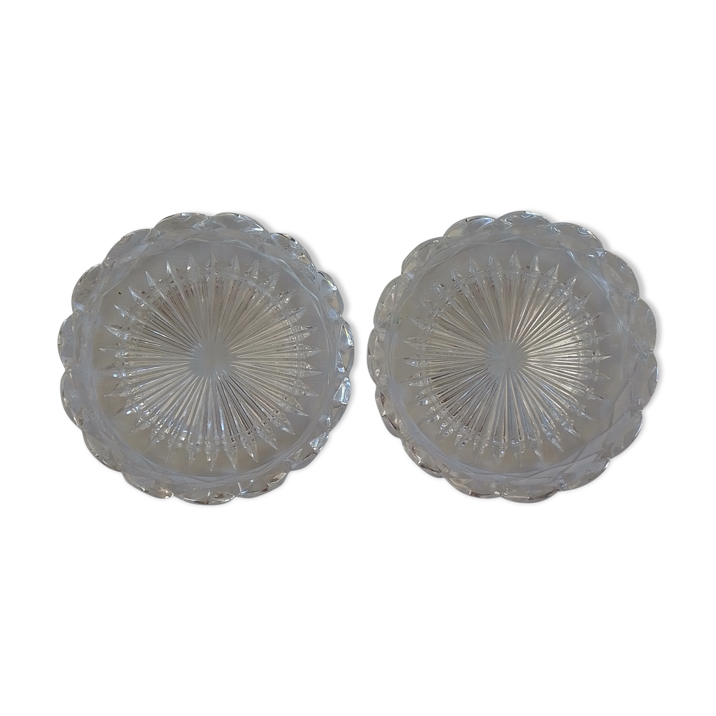 2 coasters crystal baccarat