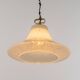 Large suspended brass luminaire from Limburg with opaline glass, Germany, 1970s.