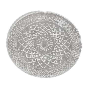 Cendrier vide-poches en verre taillé  21,5cm