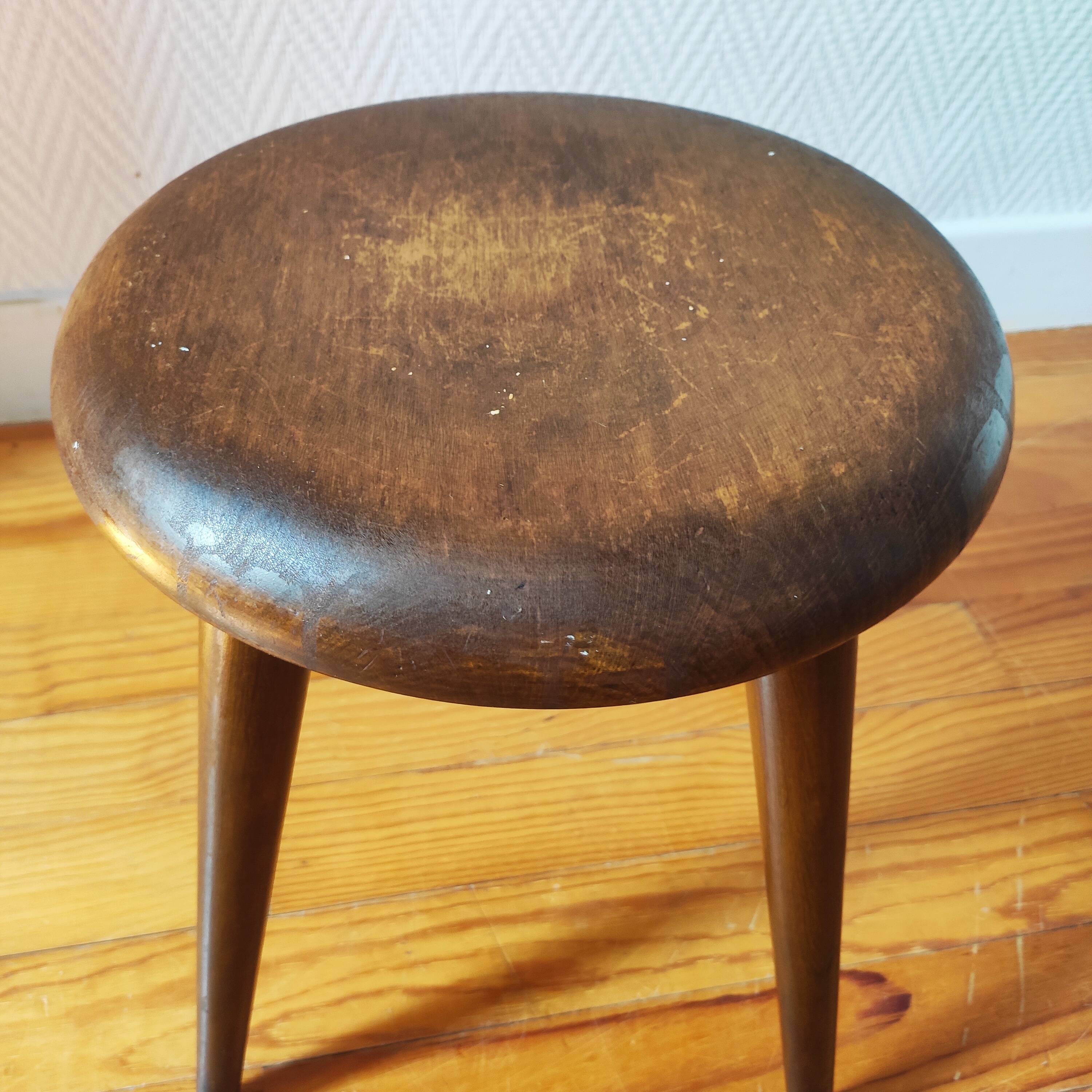 Antique solid wood stool
