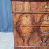 Louis Philippe chest of drawers in walnut bramble