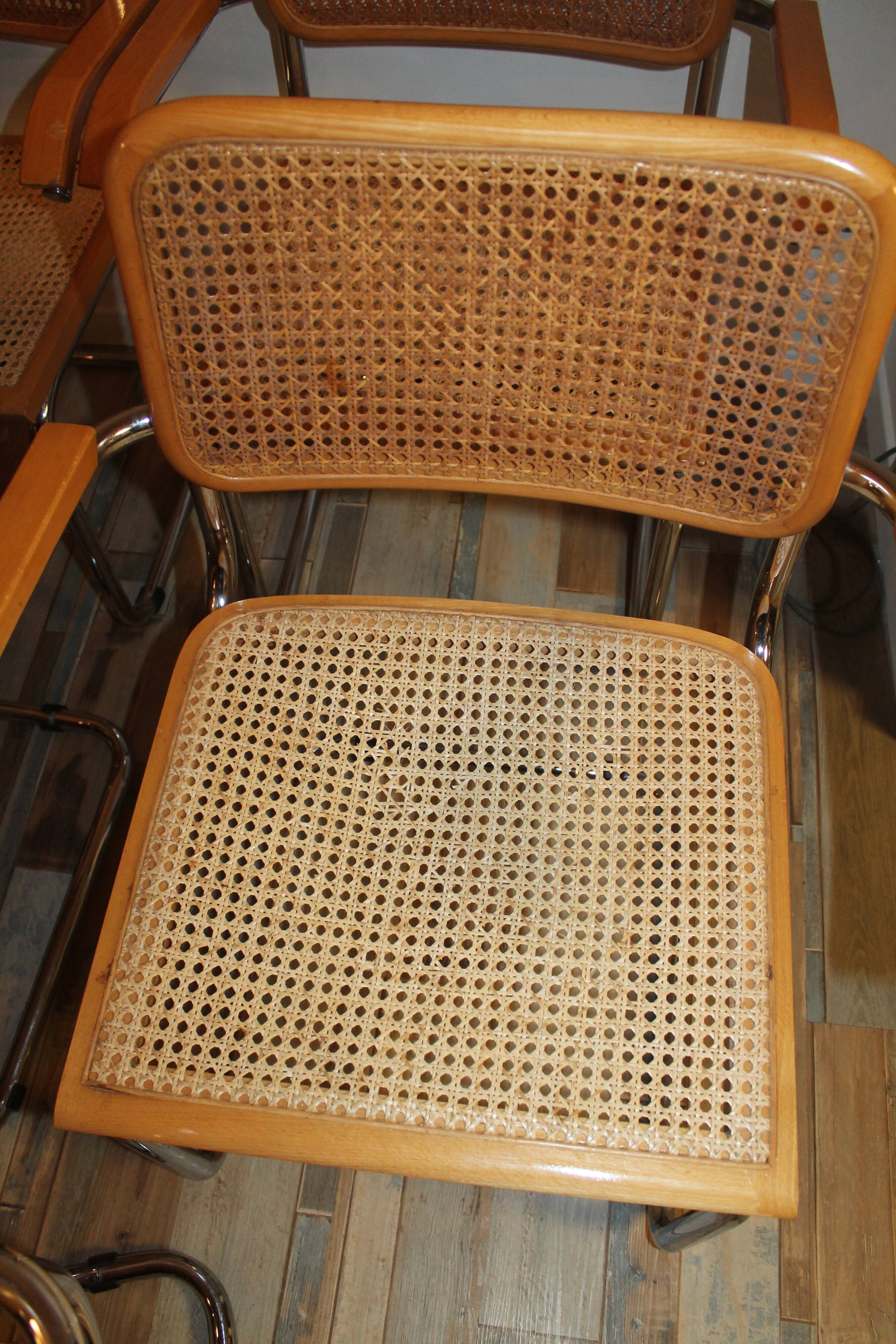 Lot 8 cesca B64 armchairs by Marcel Breuer