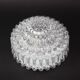 Round textured glass ceiling light by Limburg, Germany, 1970s.