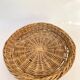 Straw dish on pedestal