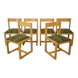 Suite de 6 chaises modernistes - tissu