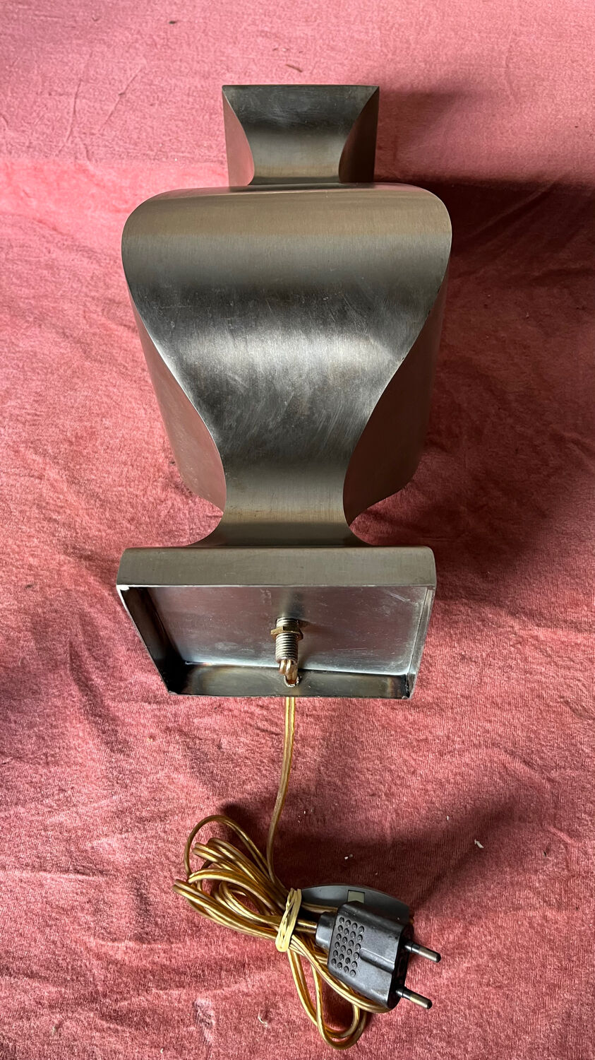 Brushed stainless steel lamp foot 1970