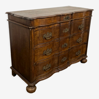 Dutch oak chest of drawers 18c