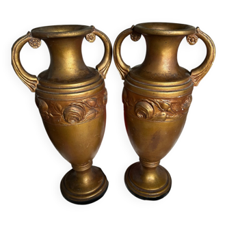 Pair of plaster amphorae