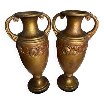 Pair of plaster amphorae