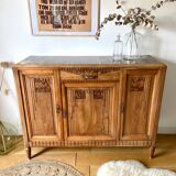 Art Deco sideboard in solid walnut