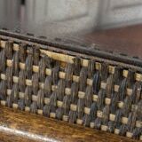 Bamboo rattan mirror