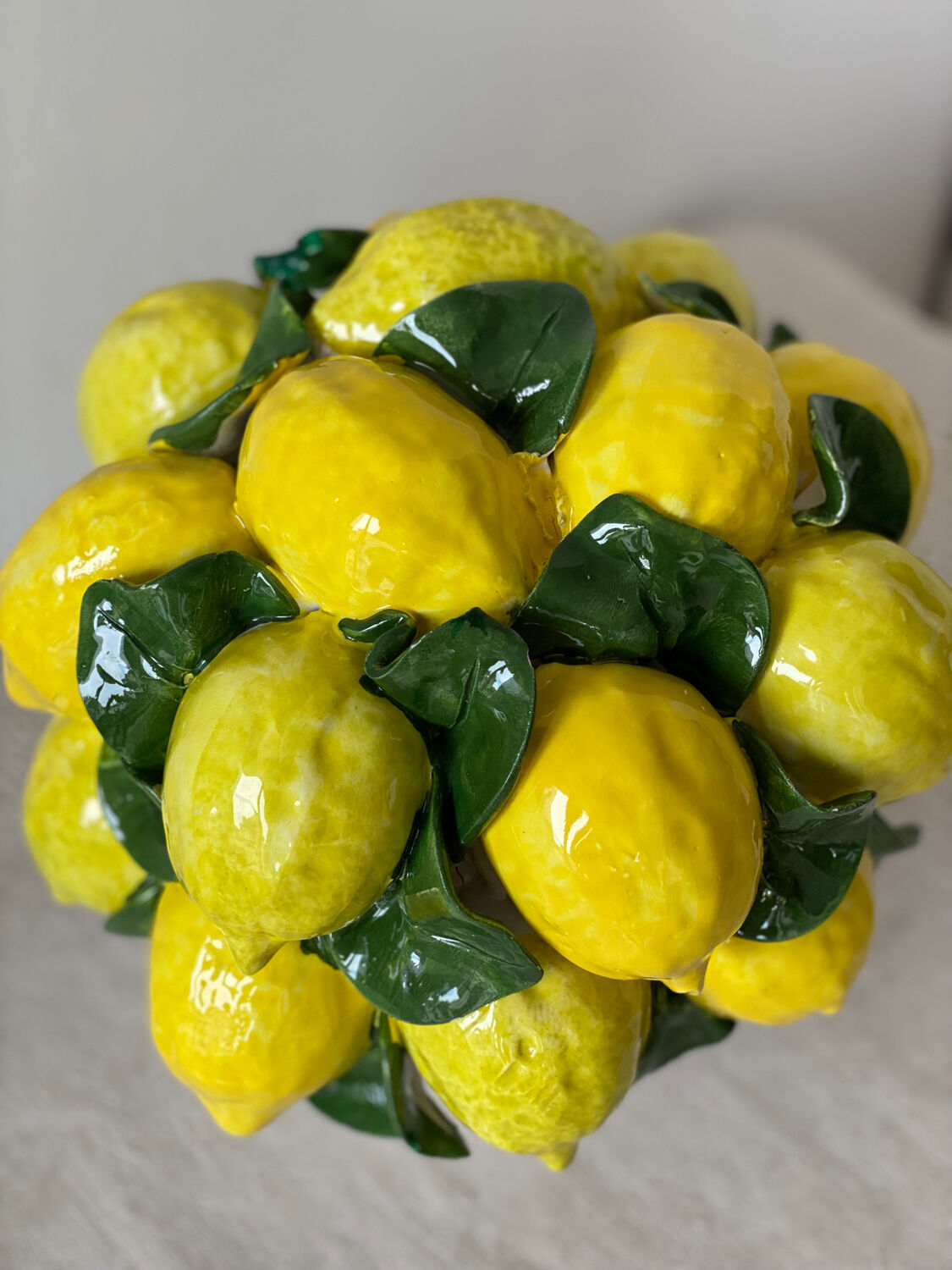 Barbotine trompe-l’œil panier de citrons