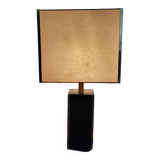 Executive table lamp, black and gold, Italian design 1970
