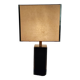 Executive table lamp, black and gold, Italian design 1970