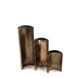 Mid-century set of 3 silver-plated vases, GiBi Italy 1970s