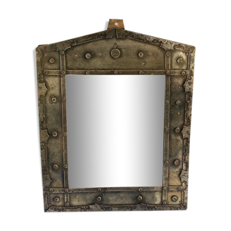 Neogothic ironwork mirror XXeme with applications