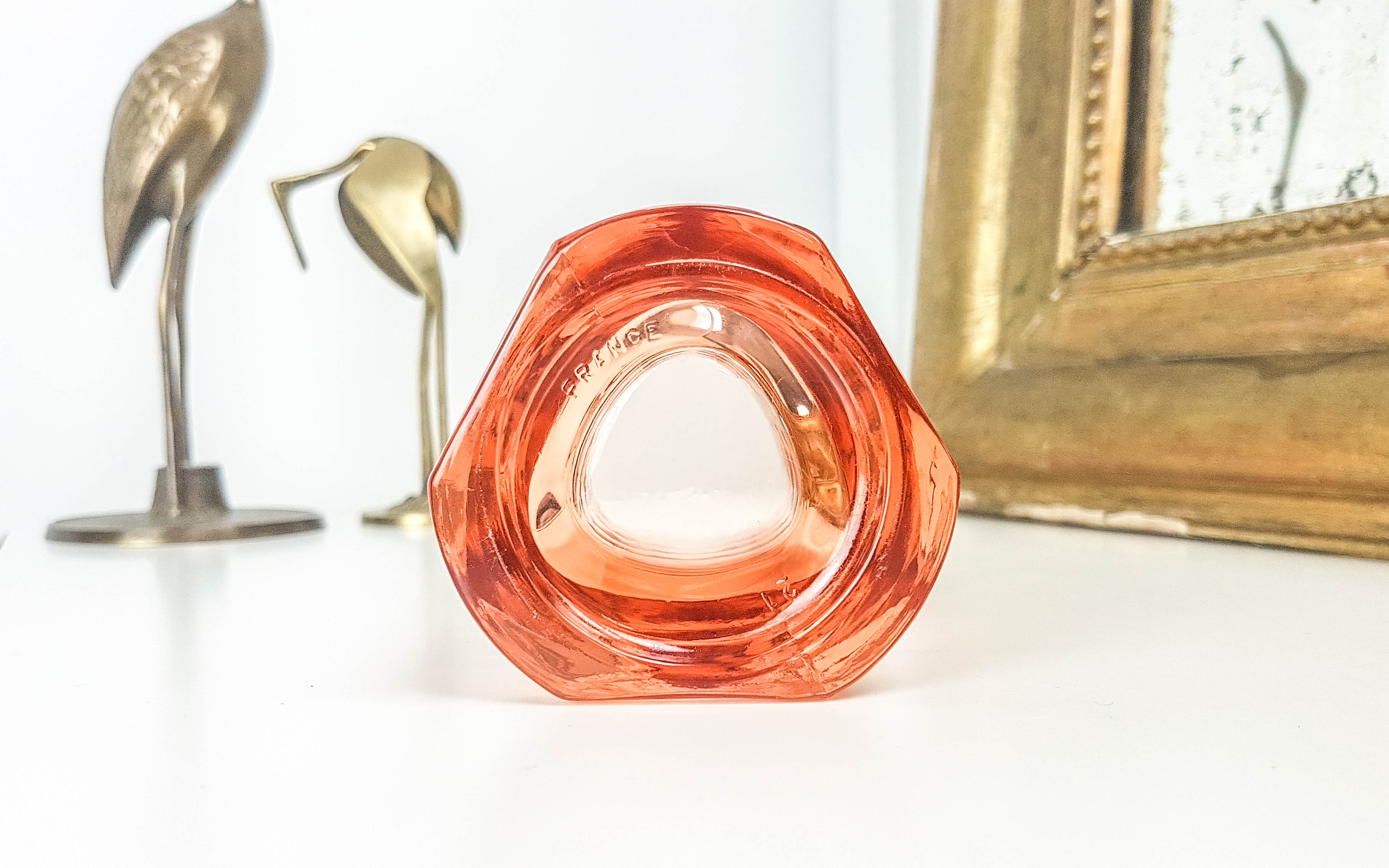 Art Deco geometric pink vase