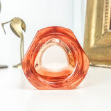 Art Deco geometric pink vase