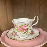 Vintage Royal Albert June porcelain cup and saucer, English manufacture