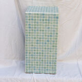 Colonne bleu/vert table d'appoint 64x32 cm