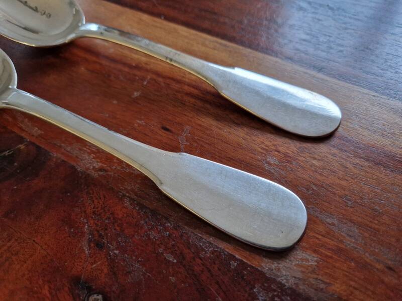 Ravinet d'enfert - 2 Cluny model table spoons in silver-plated metal