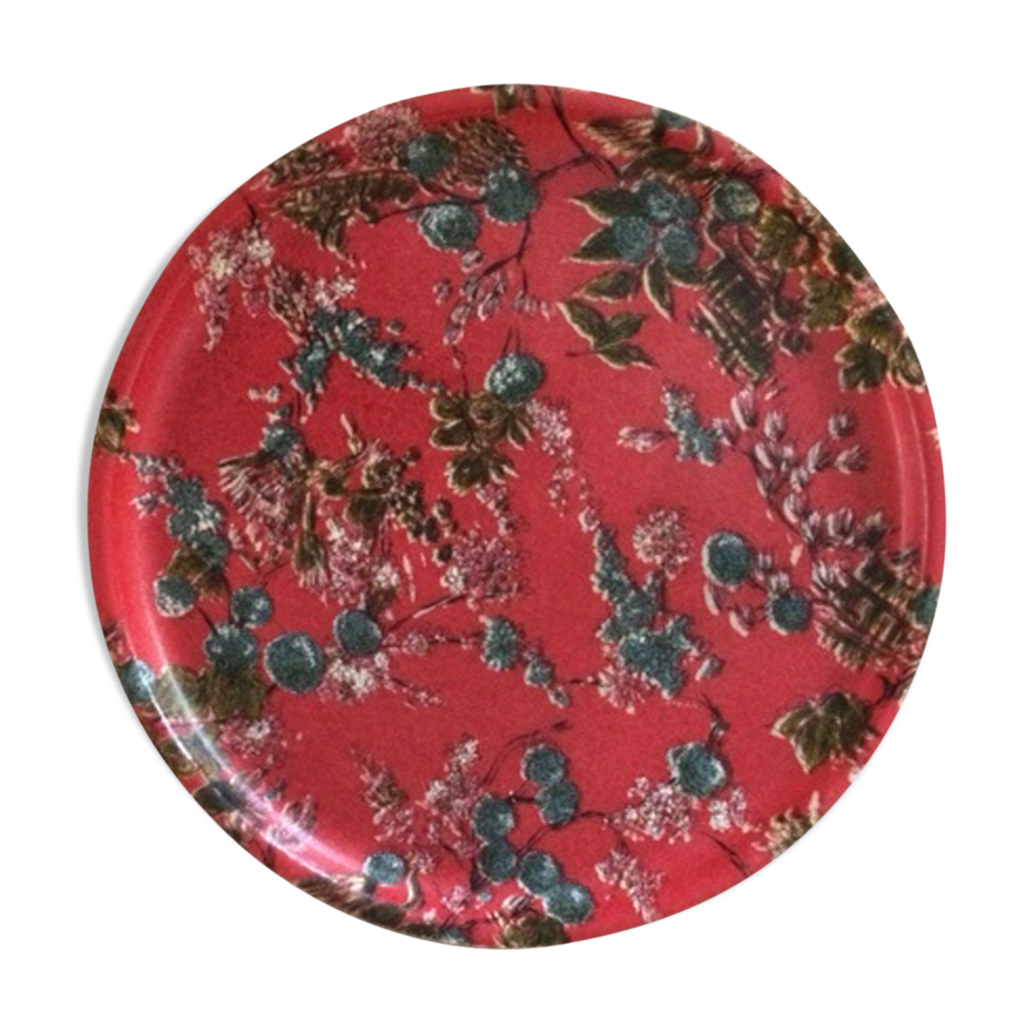 Round tray fiberglass 1960 1970, 40 cm