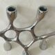 Vintage aluminium cast iron candlestick