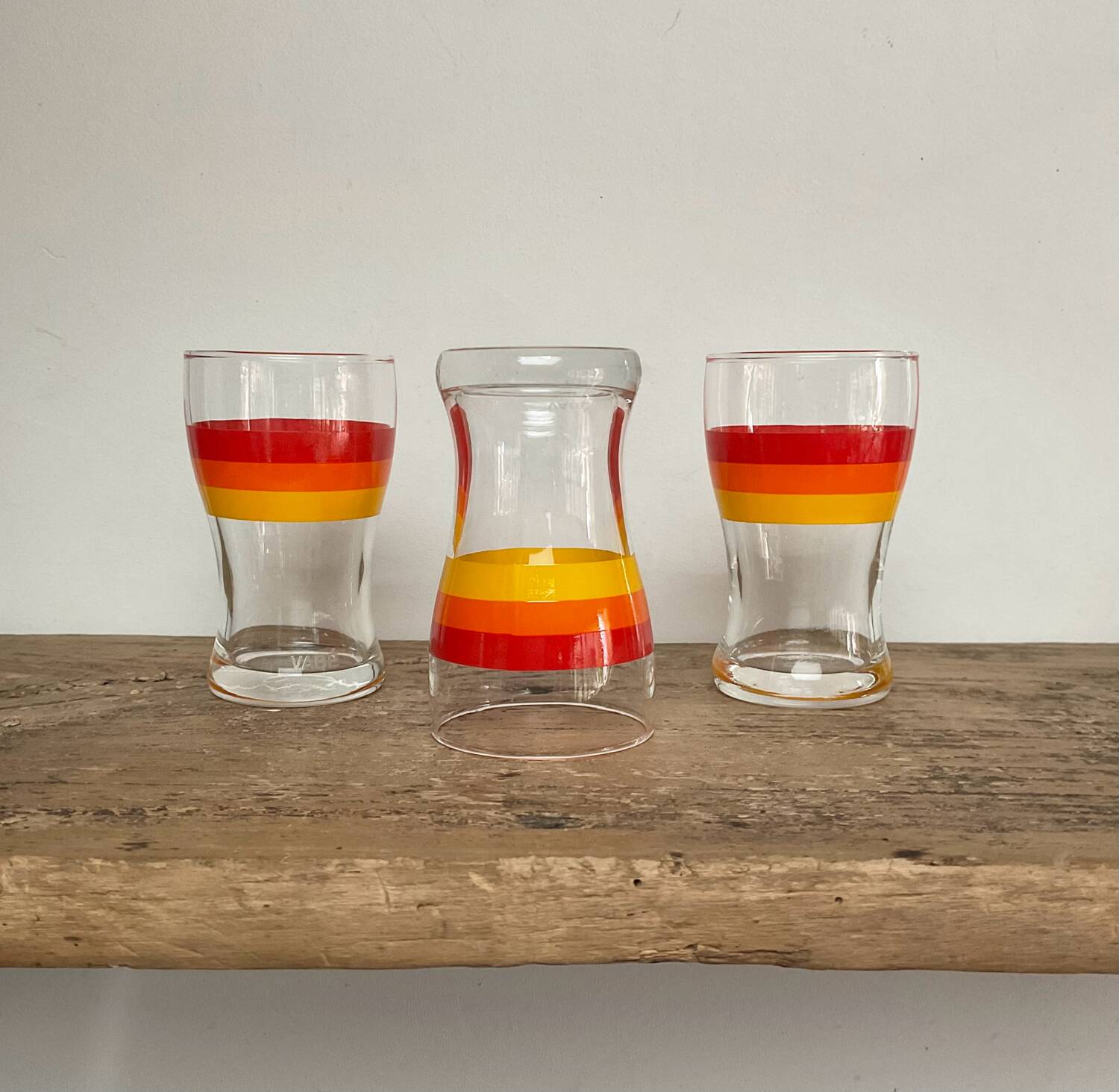 6 vintage glasses "Vabé"