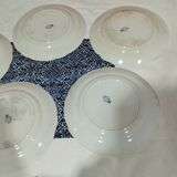 Set of 5 antique plates ridgways royal semi porcelain england delft