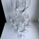 Lot de 9 verres à vin en cristal gravé années 40-50