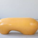 Orange Lacquered Armchair and Coffee Table by Luigi Colani, 1970s, Set of 2