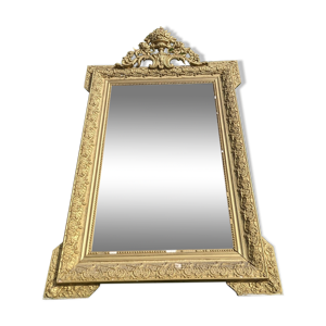 miroir doré à fronton