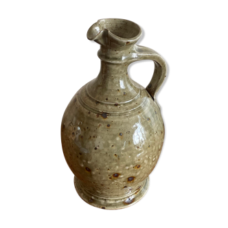 Glazed stoneware pitcher