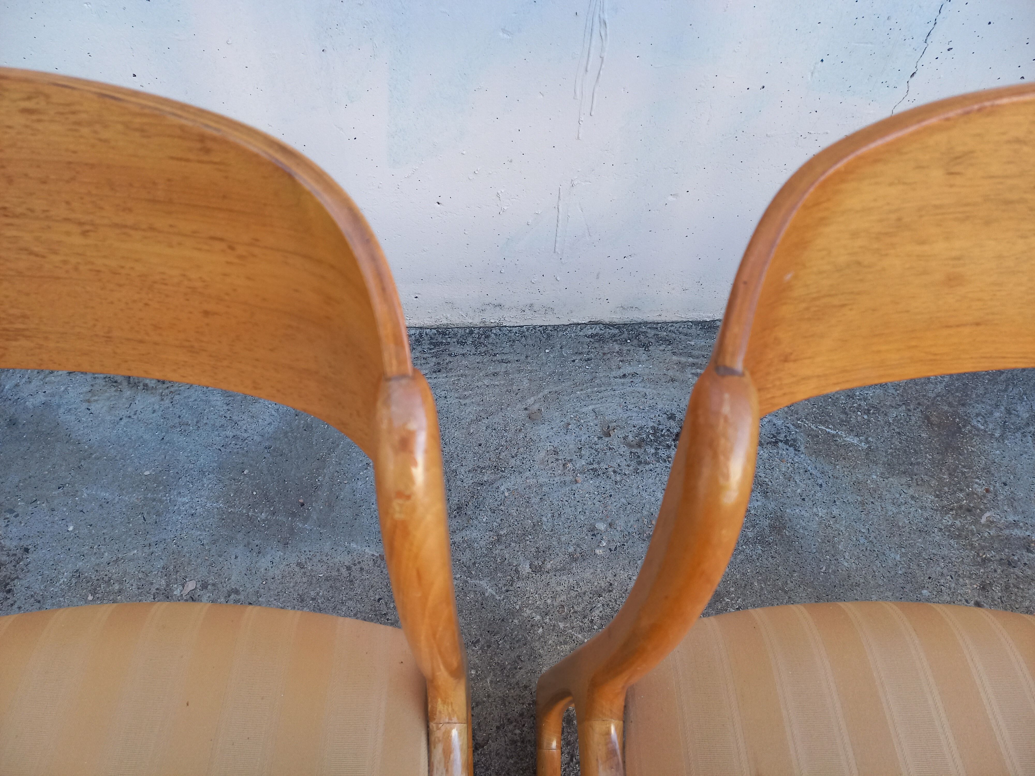 Baumann sleigh chairs, set of 8