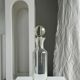 Small ribbed glass carafe, large round cap