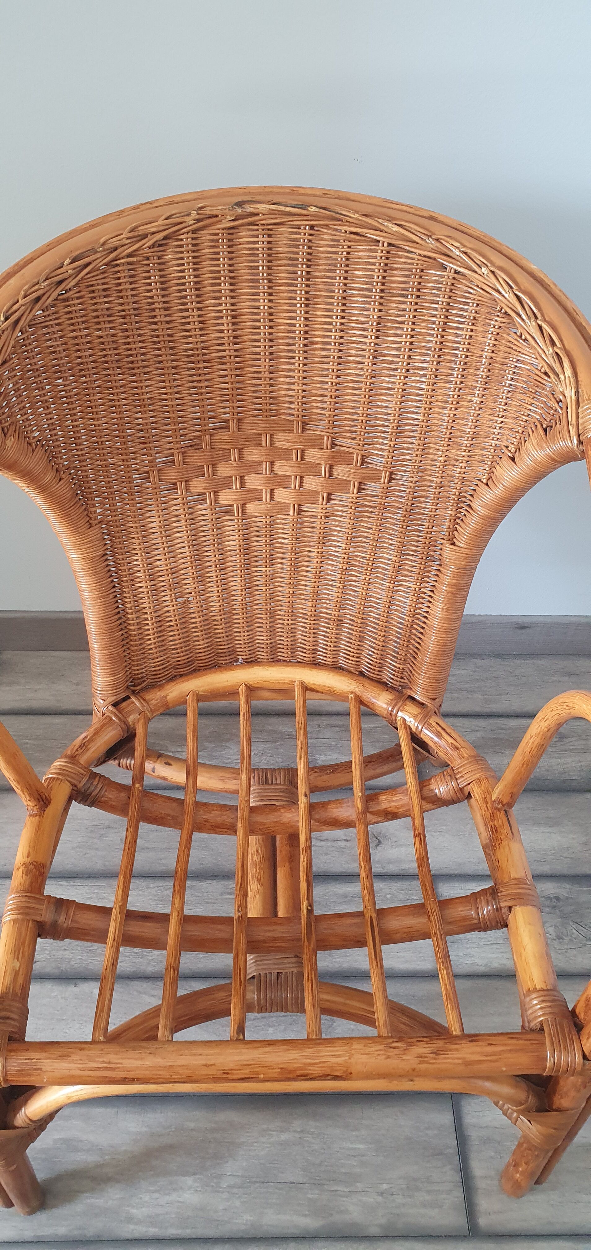 Rattan armchairs
