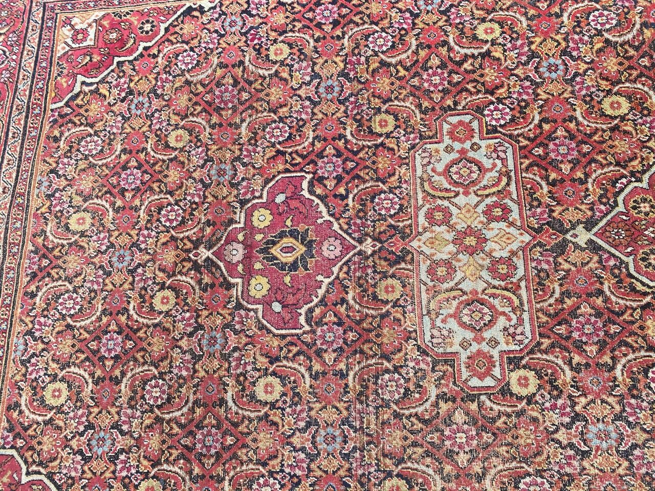 Old Persian carpet Dorokhsh khorasan from the early 19th century 200x400 cm